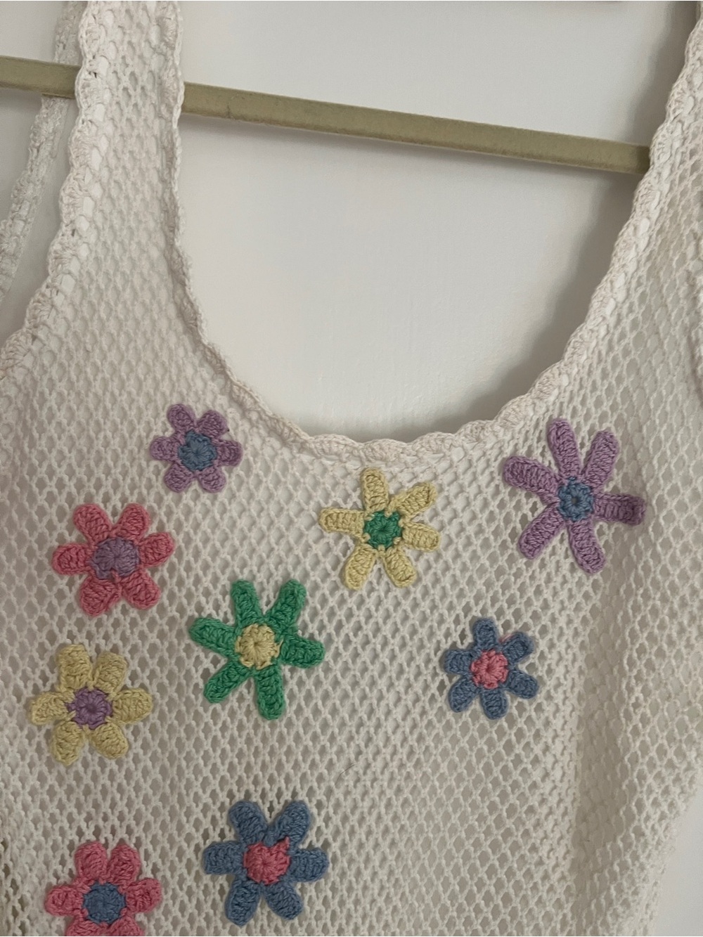 Beach Riot White Crochet Floral Appliqué Coverup - Picture 6 of 6